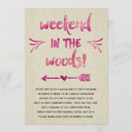 Kabinfeber| Rustic Bachelorette Party Inbjudningar
