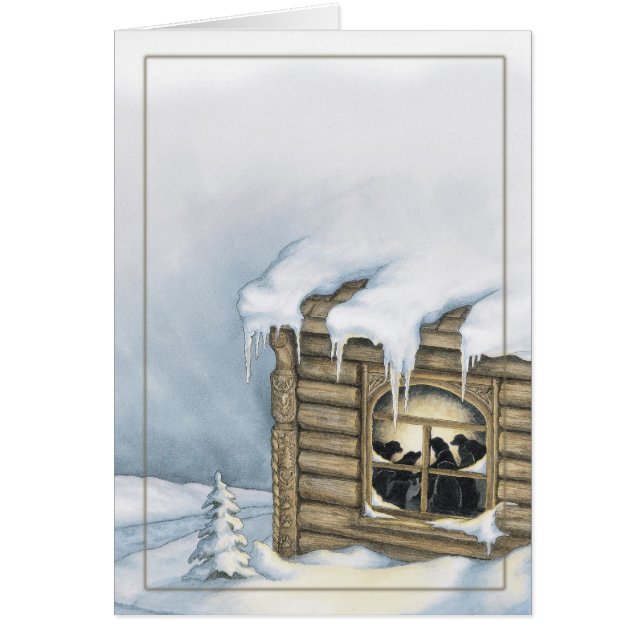 Kabinfönster Hälsningskort (Framsidan)