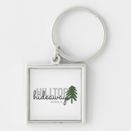 Kabinhyrningshastigheten i bergsområdet Gräs - nyc Fyrkantig Silverfärgad Nyckelring