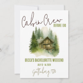 Kabinpersonal innan jag gör det! Helg Bachelorette Inbjudningar