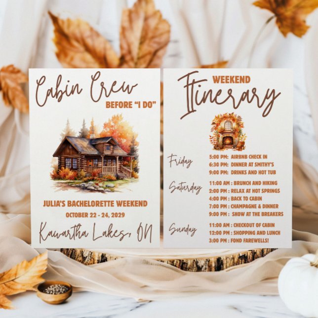 Kabinpersonal innan jag gör det! Helg Bachelorette Inbjudningar (Skapare uppladdad)