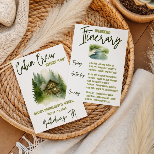 Kabinpersonal innan jag gör det! Helg Bachelorette Inbjudningar (Skapare uppladdad)