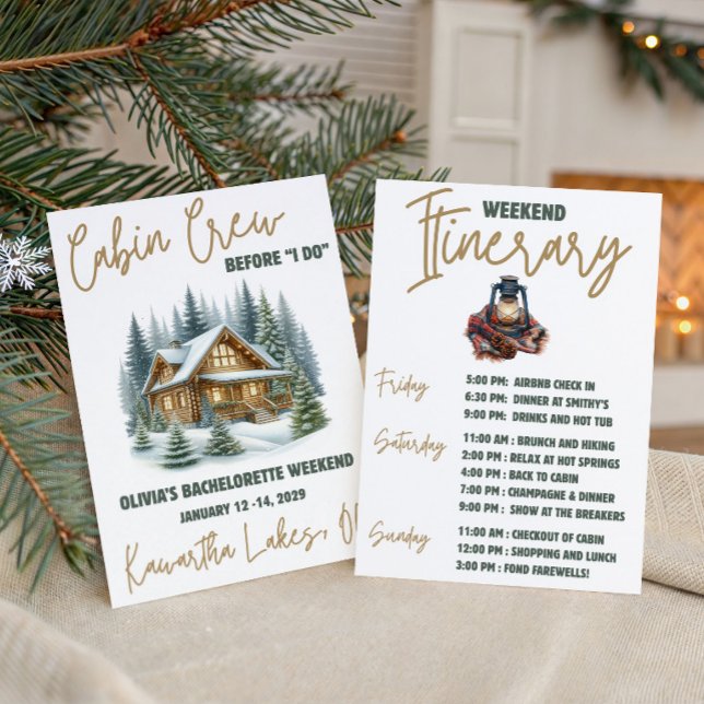 Kabinpersonal innan jag gör det! Helg Bachelorette Inbjudningar (Skapare uppladdad)