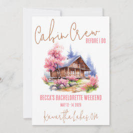 Kabinpersonal innan jag gör det! Helg Bachelorette Inbjudningar