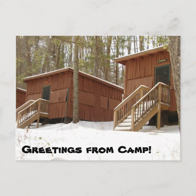 Kabinrad på vintern! vykort (Framsida)