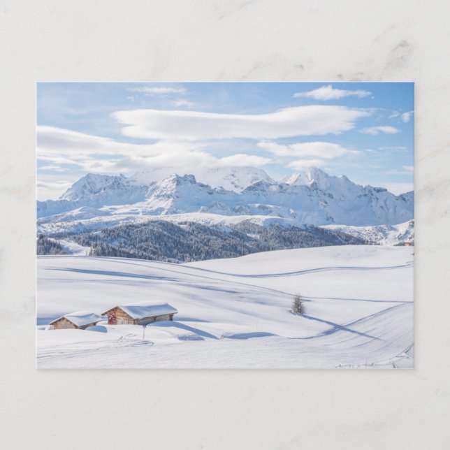 KabinreträttSnowscape | Dolomites Vykort (Framsida)