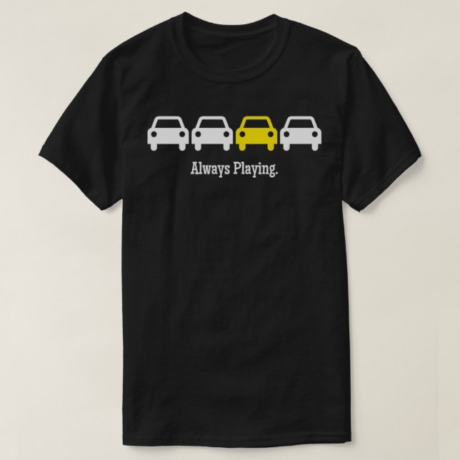Kabintryck Gulter alltid bil T Shirt (Design framsida)