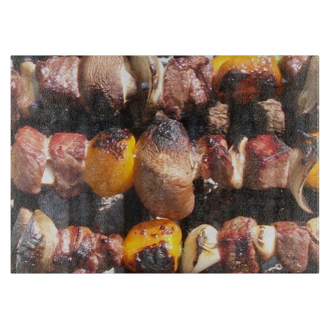 Kabobs på Barbecue Grill (Framsidan)