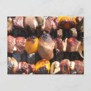 Kabobs på Grill Vykort
