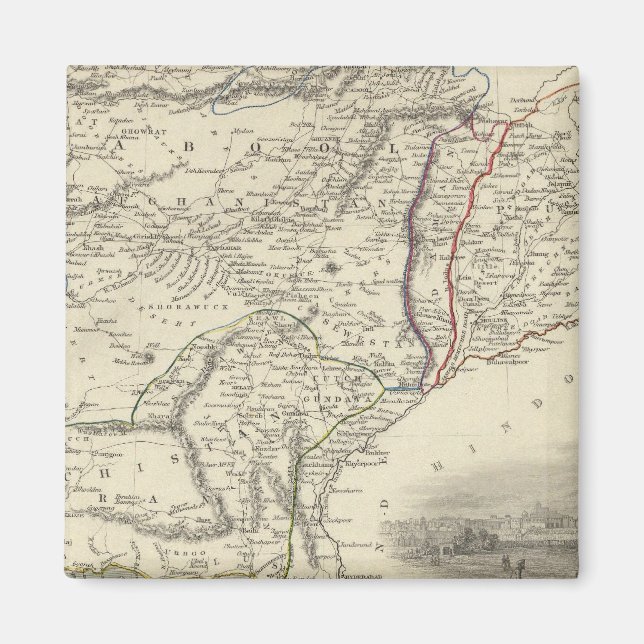 Kabool, Punjab och Beloochistan Magnet (Framsidan)