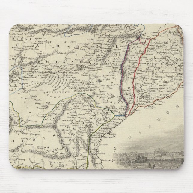 Kabool, Punjab och Beloochistan Musmatta (Framsidan)