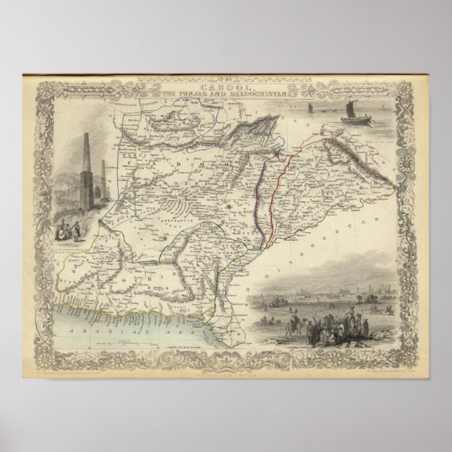 Kabool, Punjab och Beloochistan Poster (Framsidan)