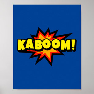 Kaboom! Explosion av fet popup-Tecknad Poster