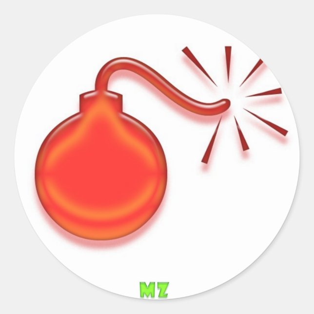 KABOOM! Stickers Runt Klistermärke (Framsida)