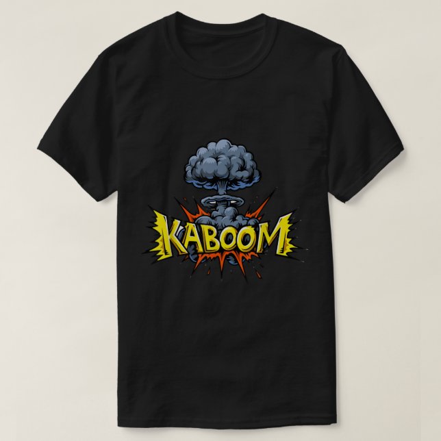 KABOOM! T-Shirt Bomb Mushroom Cloud Shirt Tecknad  (Design framsida)