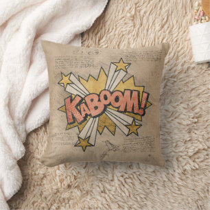 KABOOM! Vintage Tecknad Bok Steampunk Pop Art Kudde