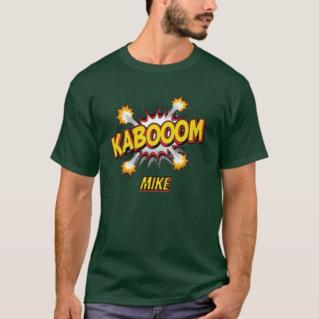 Kabooom Tecknad T Shirt (Framsida)