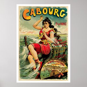 Kabourg Seaside Resort ~ Frankrike Vintage resor A Poster