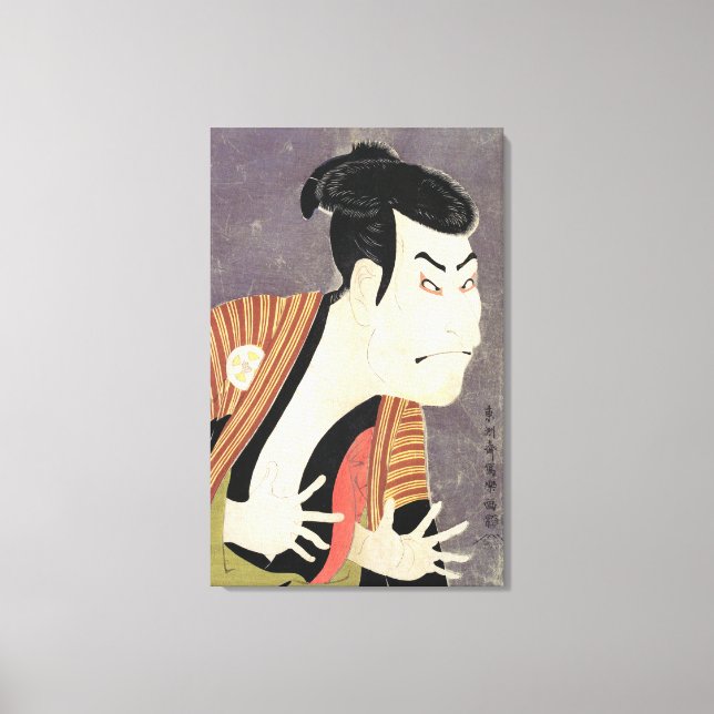 Kabuki Actor Ōtani Oniji as Yakko Edobei woodblock Canvastryck (Framsida)