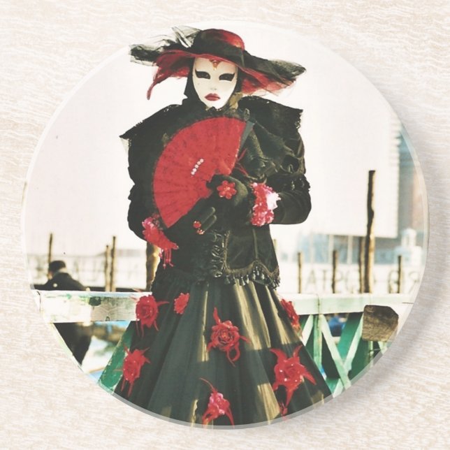 Kabuki Geisha Design Underlägg Sandsten (Framsidan)