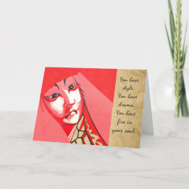 Kabuki Guy Mitt hjärta kort