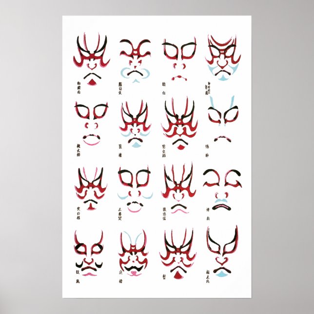 Kabuki Makeup Design Poster (Framsidan)