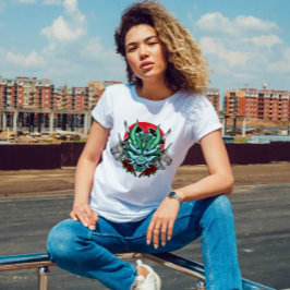 Kabuki Oni Mask och Skull T Shirt
