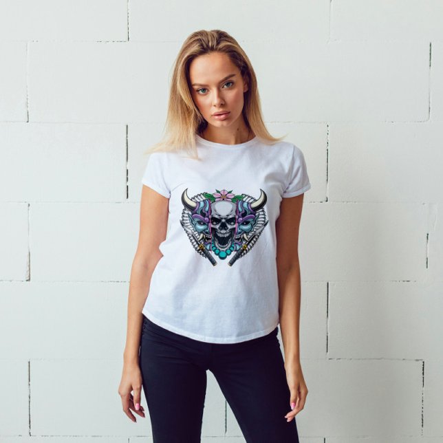 Kabuki Oni Mask och Skull T Shirt (Skapare uppladdad)