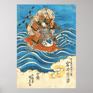 Kabuki skådespelare Iwai Shijaku 1830 Poster