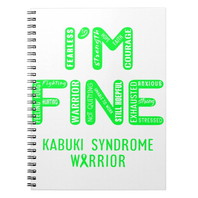 Kabuki Syndrome Warrior - jag är BRA Anteckningsbok (Framsidan)