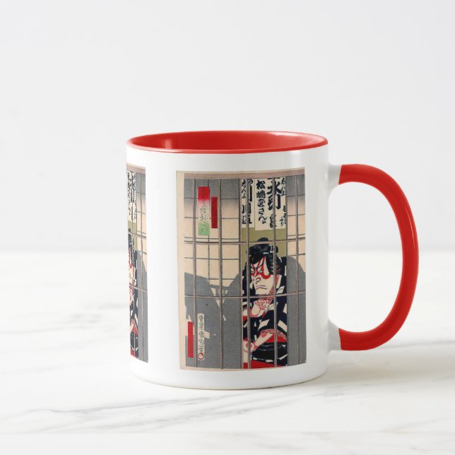KABUKI , Toyohara,kunichika Mugg (Höger)
