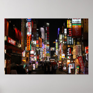 Kabukichō, Tokyo Neons på natten Poster