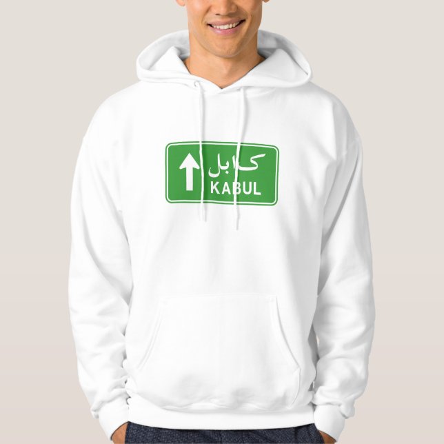 Kabul, Afghanistan Highway Traffic Street Sign Sweatshirt (Framsida)