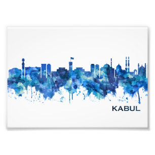 Kabul Afghanistan Skyline Blue Fototryck