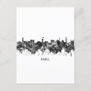 Kabul Afghanistan Skyline BW Helg Vykort