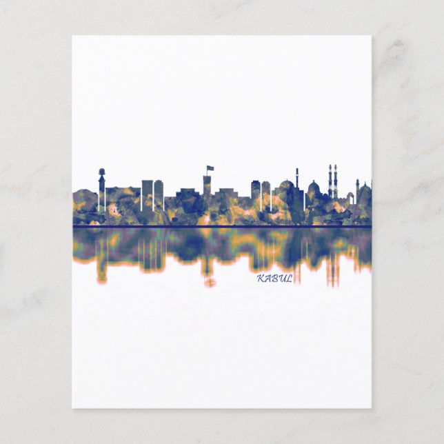 Kabul sett i solnedgång flygblad (Framsidan)