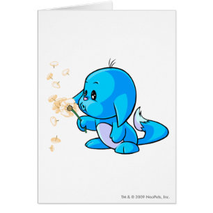 Kacheek blått hälsningskort