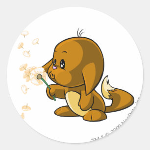 Kacheek brunt runt klistermärke