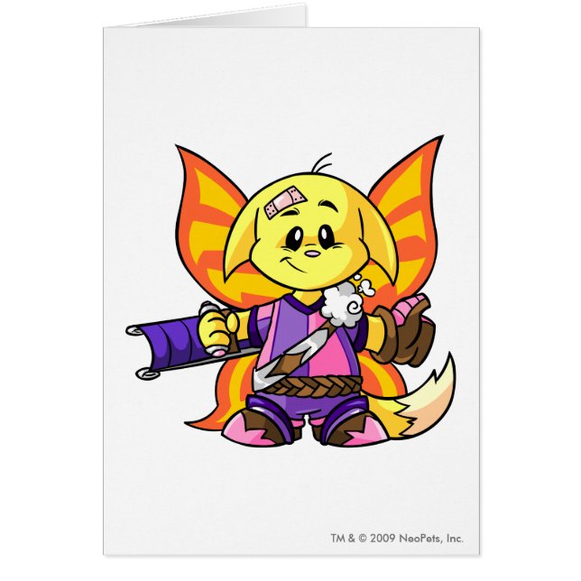 Kacheek Faerieland spelare Hälsningskort (Framsidan)