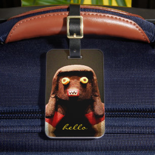 Kachina-docka Ansikte Foto Hej Skript Fet Söt Bagagebricka