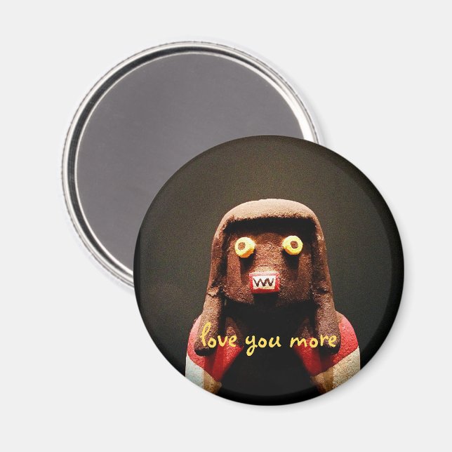 Kachina Doll Ansikte Kärlek Du mer skript på luddi Magnet (Front/Back)