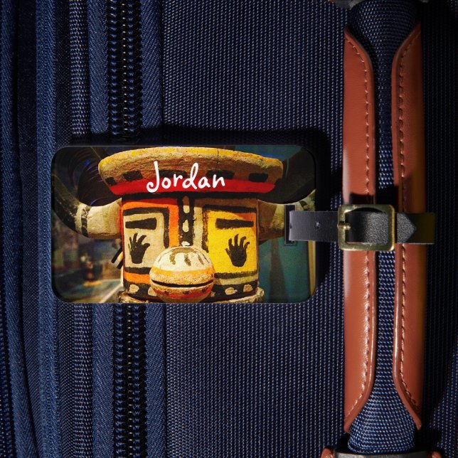 Kachina Doll Wood Ansikte Photo Custom Name Cute F Bagagebricka (Framsida Insitu 4)