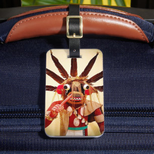 Kachina Doll Wood Figur Fotography Close Up Bold Bagagebricka