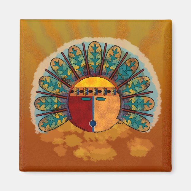 Kachina Mask Magnet (Framsidan)