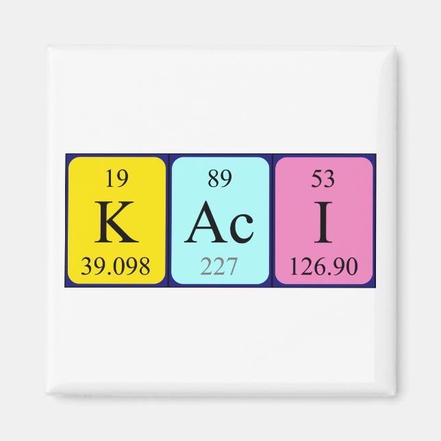 Kaci Periodisk magnet bord namn (Framsidan)