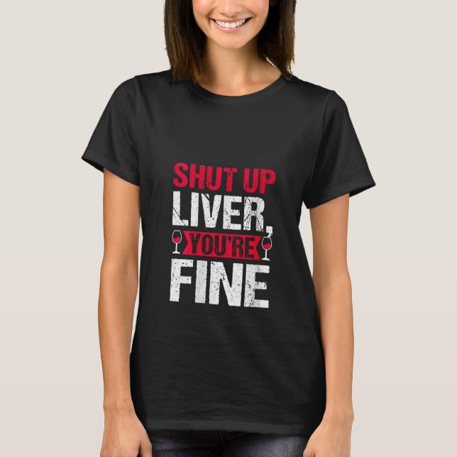 Käck upp Bran och dra Vin D T Shirt (Framsida)