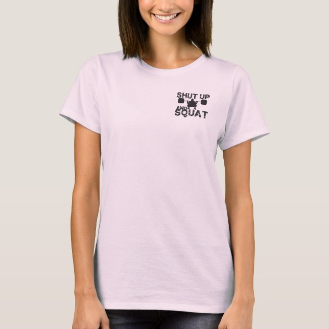 Käck upp- och fyrkantsapparat för läppar tee shirt (Framsida)