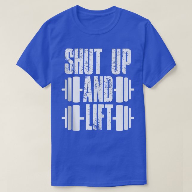 Käck upp och Hiss träningsprogram för arbetsviktni T Shirt (Design framsida)