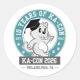 KACON 2026 Logoklistermärken Runt Klistermärke