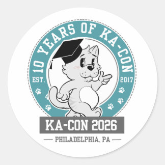 KACON 2026 Logoklistermärken Runt Klistermärke